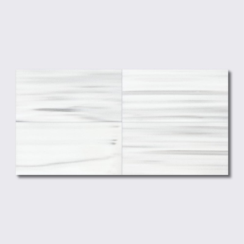 Frost White 1/2 Polished Marble Tiles 12x24 Marble Polished 12x24 Tiles