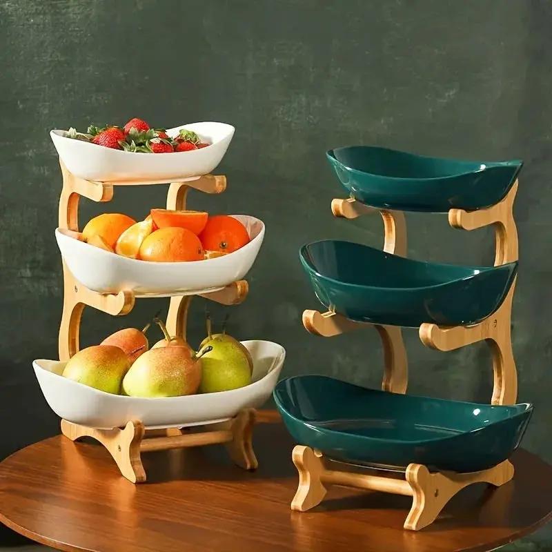 Fruit Basket - 2-Tier Wood by House Of Avana