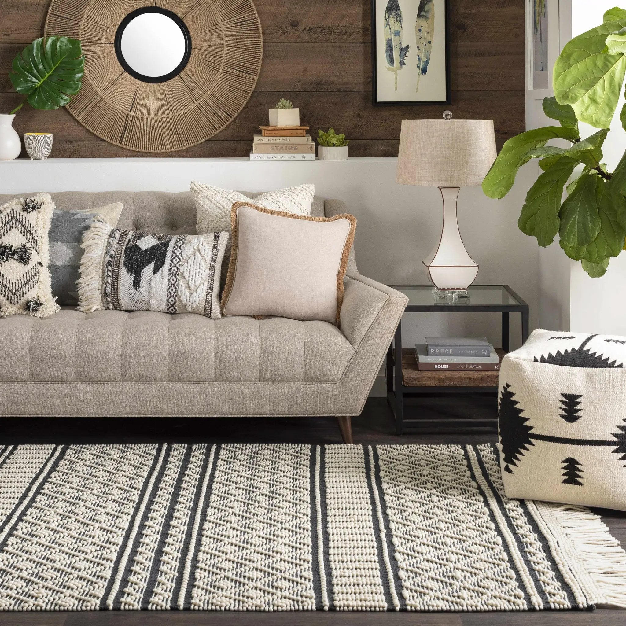 Tuka Tan Ceramic Table Lamp - Clearance by Boutique Rugs