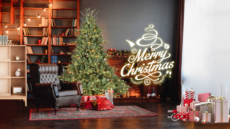 Full-Bodied Pre-Lit Evergreen Christmas Tree with 350 Warm White Lights - Green, photo 14 of 17