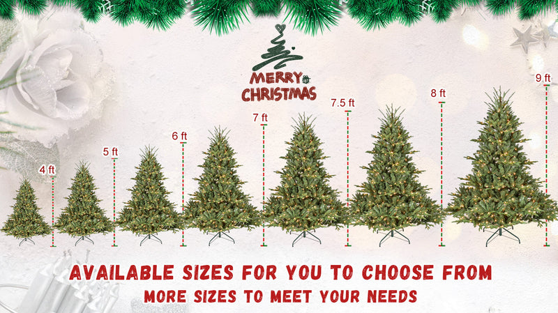 Full-Bodied Pre-Lit Evergreen Christmas Tree with 350 Warm White Lights - Green, photo 17 of 17