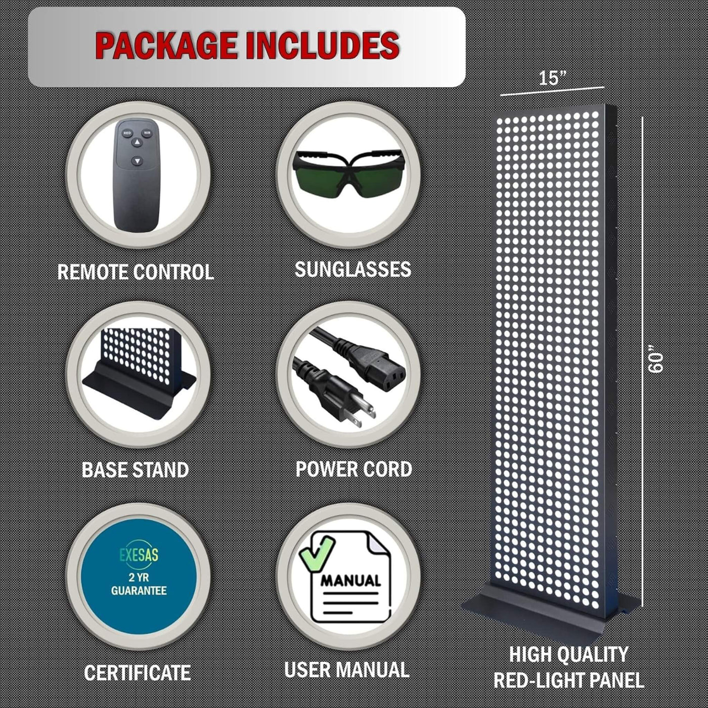 Full-Body Dual-Chip Clinical-Grade Red Light Therapy Panel (SAK63480) by SAKSBY WHOLESALE