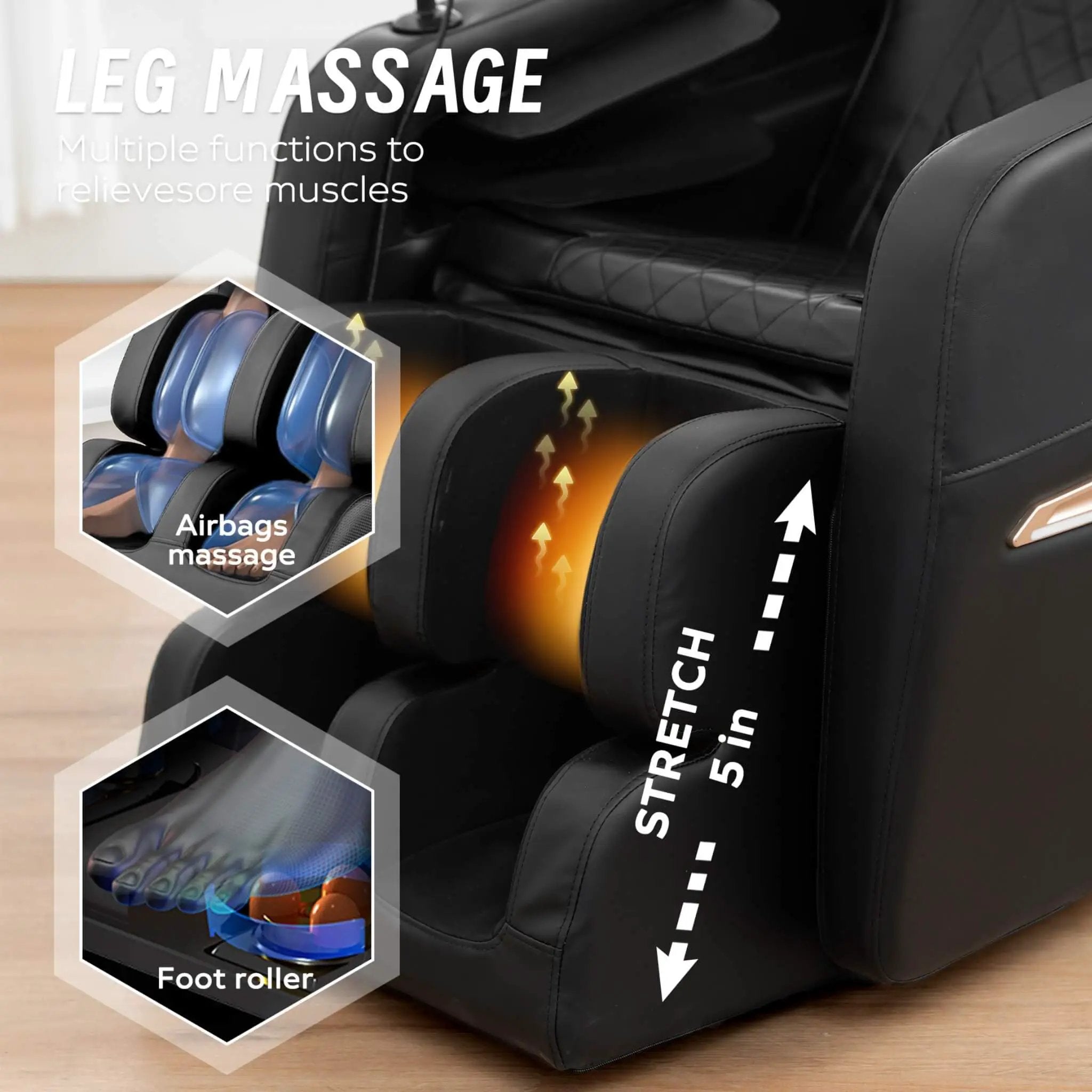 Airvana Nocturne Full-Body Zero-Gravity Massage Chair With Retractable Footrest (SAK40593) by SAKSBY WHOLESALE
