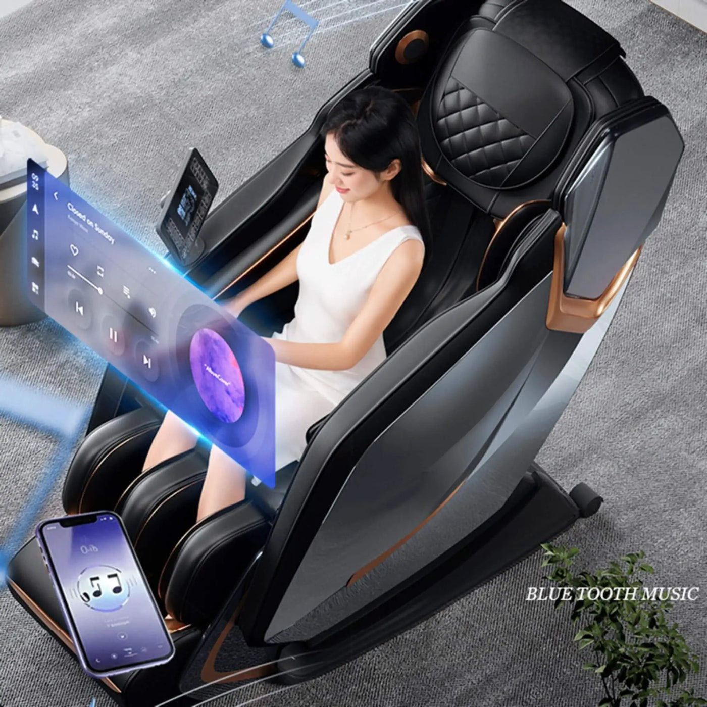 Airvana Nova Full-Body Zero-Gravity Shiatsu Massage Chair With Heat And Voice Control (SAK49206) by SAKSBY WHOLESALE