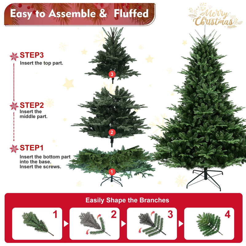 Full-Shaped 6 Ft Christmas Tree with 1673 PE/PVC Tips - Green, photo 4 of 13
