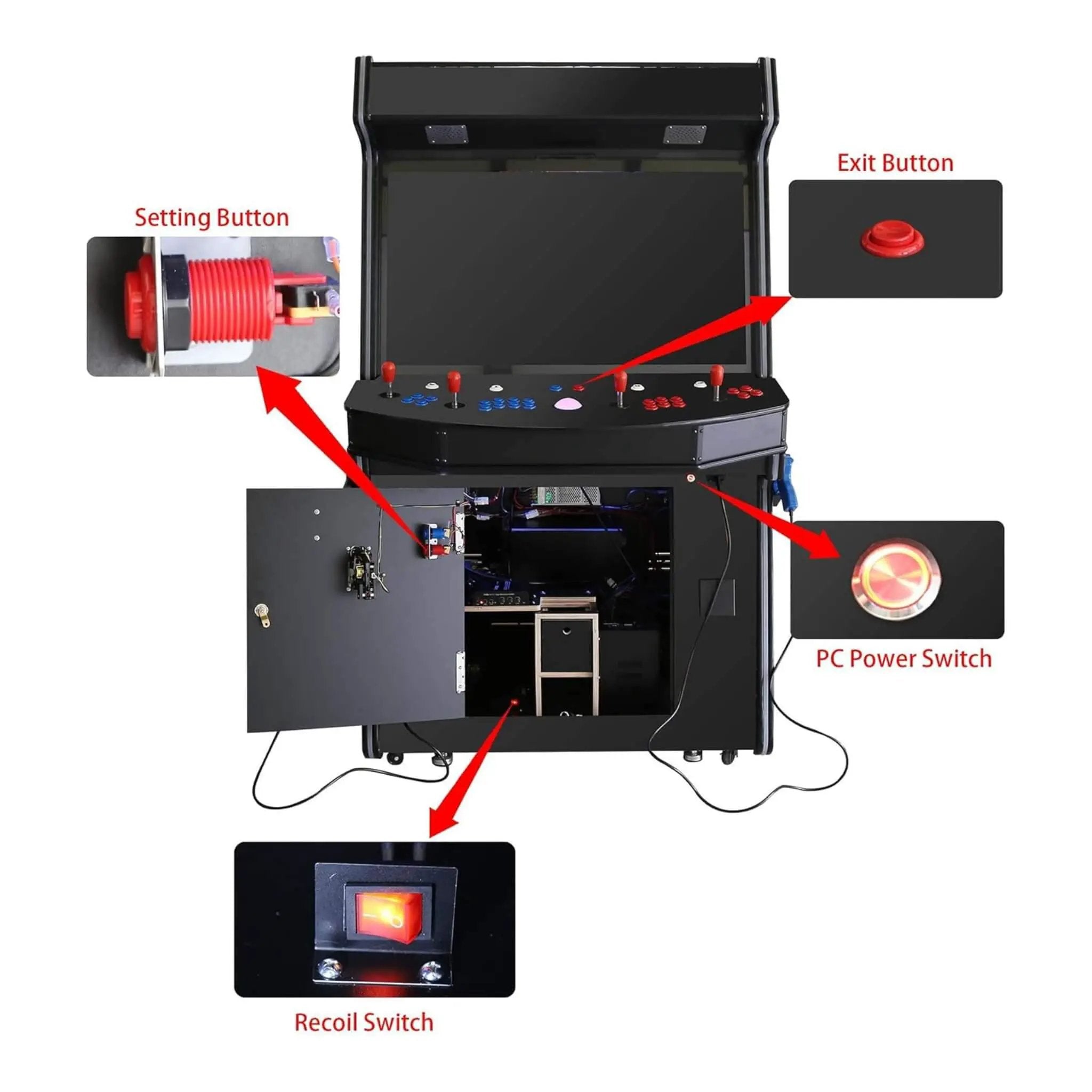 Full-Size Commercial Arcade Machine With Lightguns And Stools (SAK35690) by SAKSBY WHOLESALE