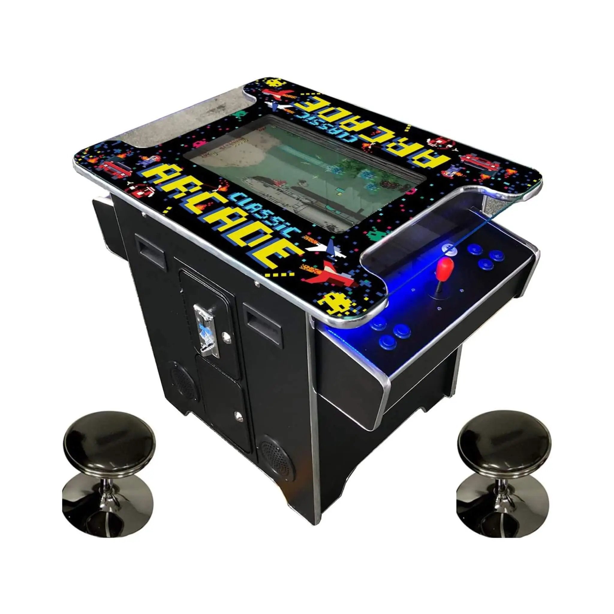 Full-Size Commercial-Grade 2-Player Retro Arcade Machine With 60 Games And Stools (SAK86197) by SAKSBY WHOLESALE