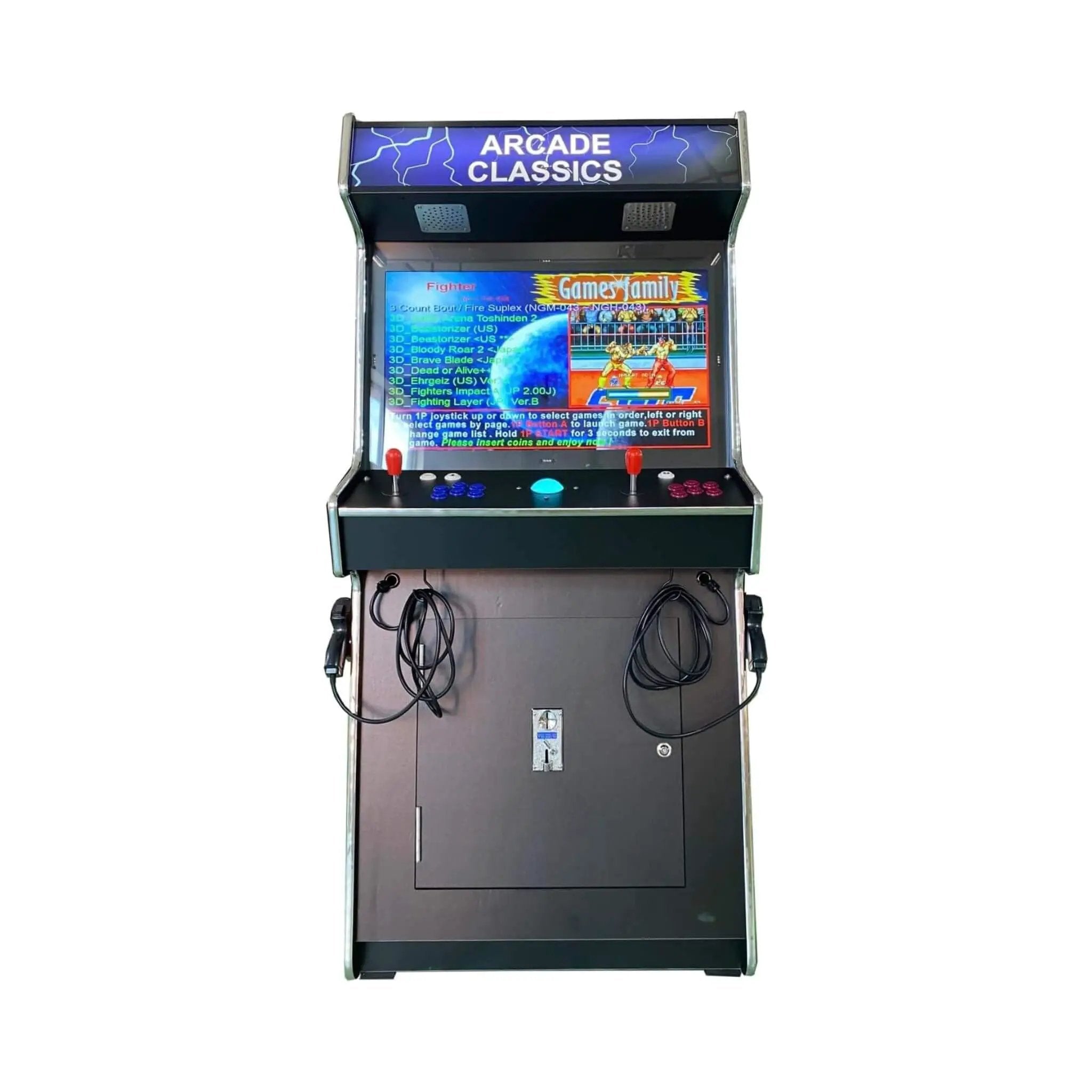 Full-Size Commercial-Grade 2-Player Upright Standup Arcade Machine With 4500 Classic Games And 2 Shooting Guns (SAK23984) by SAKSBY WHOLESALE