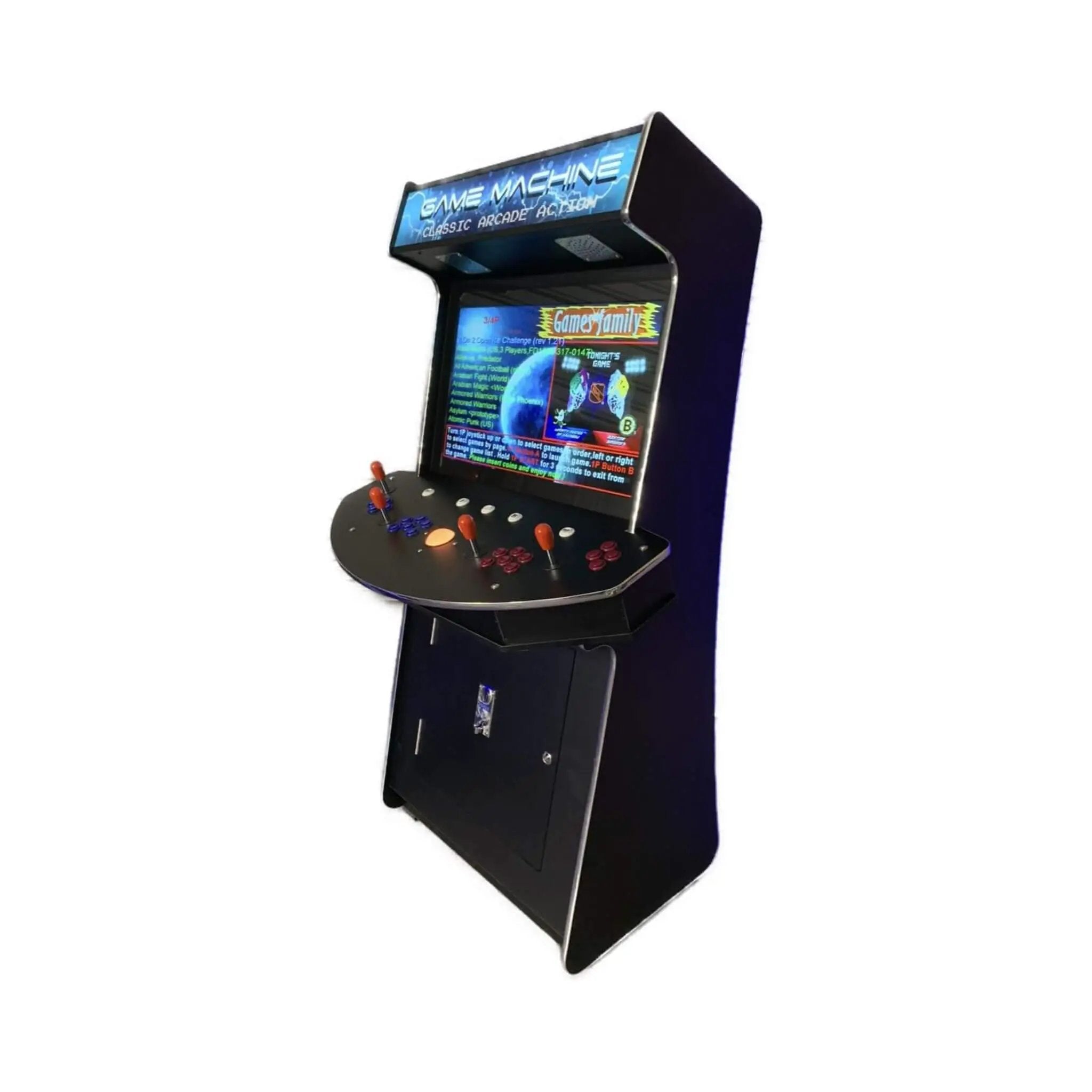 Full-Size Commercial-Grade 4-Player Upright Standup Arcade Machine With 4600 Classic Games (SAK47061) by SAKSBY WHOLESALE
