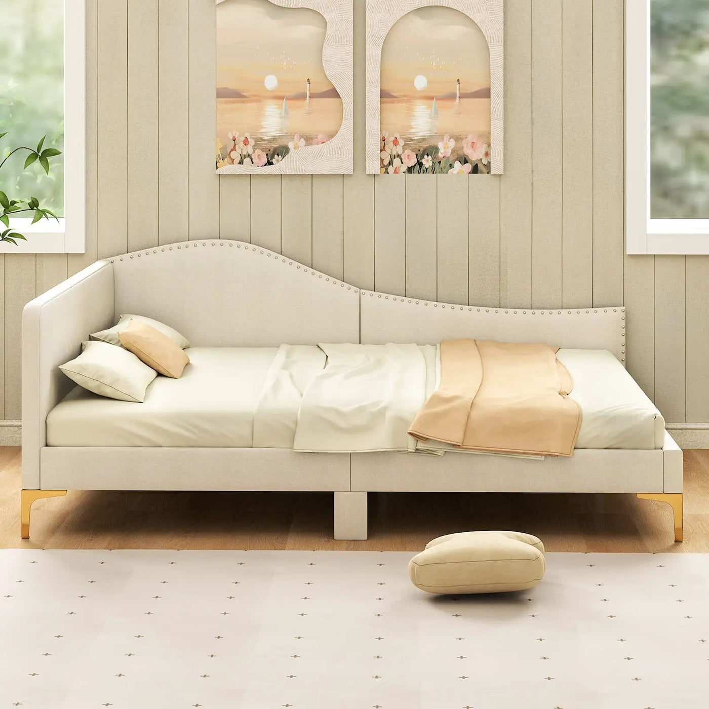 Bean Bag Chair for Adults Accent Lazy Sofa with Skin-friendly Corduroy Cover and Soft Sponge Filling by DirectDeals