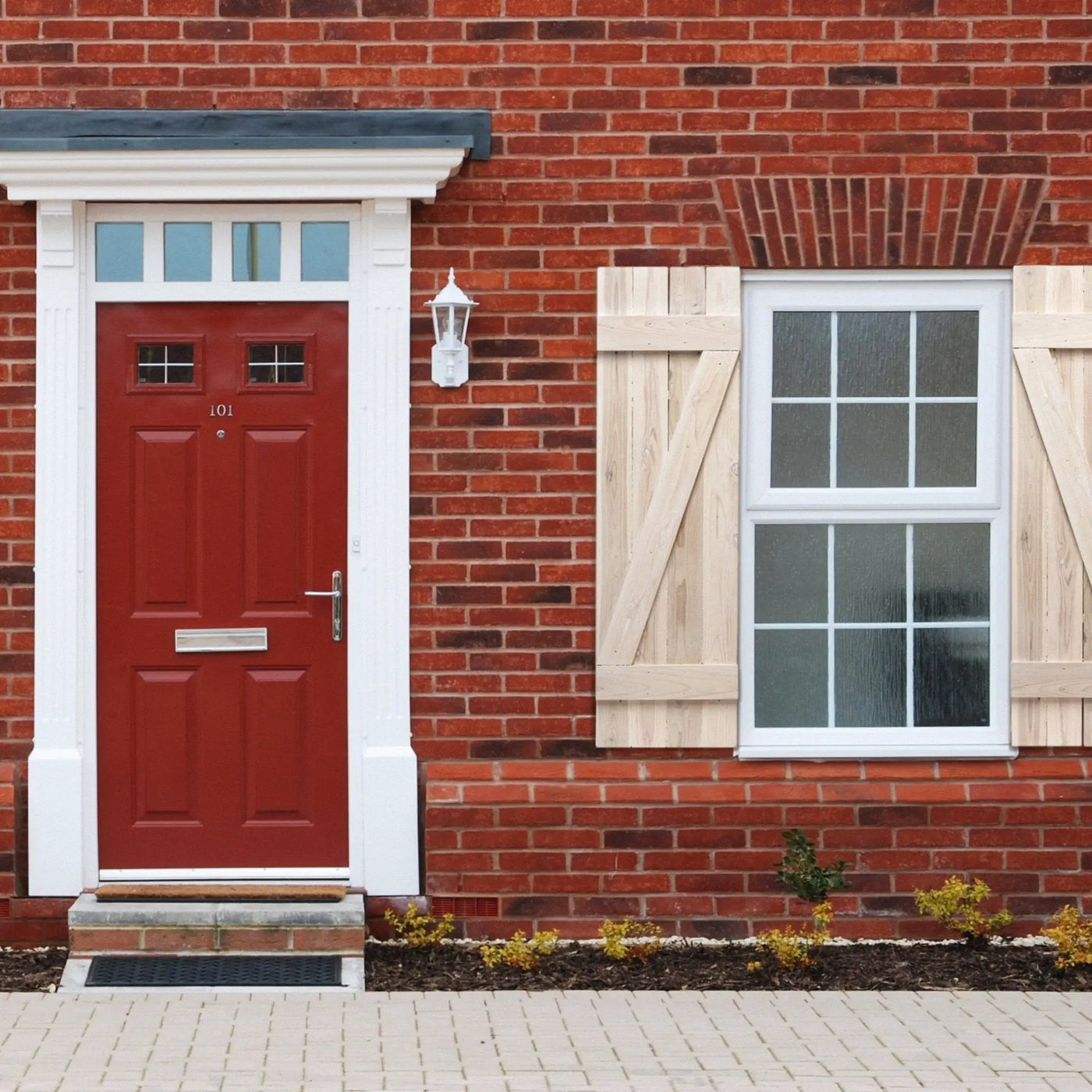 Z-Bar Exterior Wood Shutters - Cedar - Set of 2 by Dogberrycollections