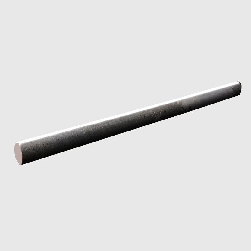 Fusion Antracite Polished Zellige Look Porcelain Moldings 1/18x10 Porcelain Polished 2x12 Moldings