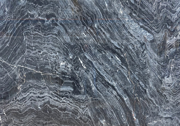Fusion Black Polished Marble Slab Random