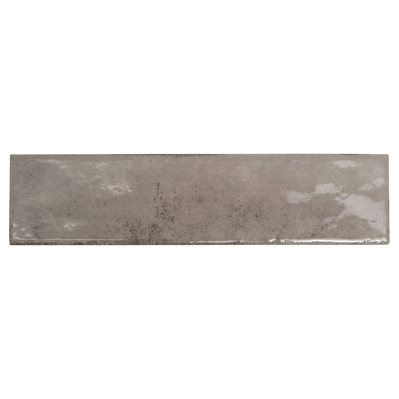 Fusion Grigio Polished Zellige Look Porcelain Tiles 2 1/2x10 Porcelain Polished 2x12 Tiles