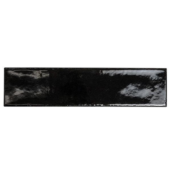 Fusion Nero Polished Zellige Look Porcelain Tiles 2 1/2x10