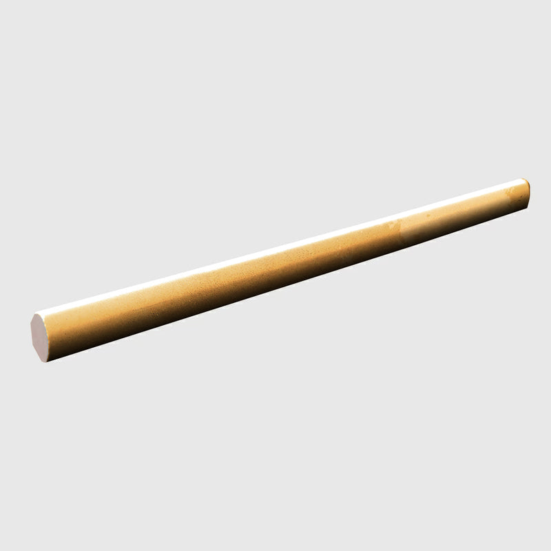 Fusion Senape Polished Zellige Look Porcelain Moldings 1/18x10 Porcelain Polished 2x12 Moldings