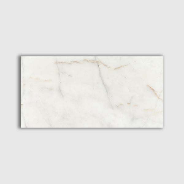 Fusion White Polished Marble Tiles 12x24