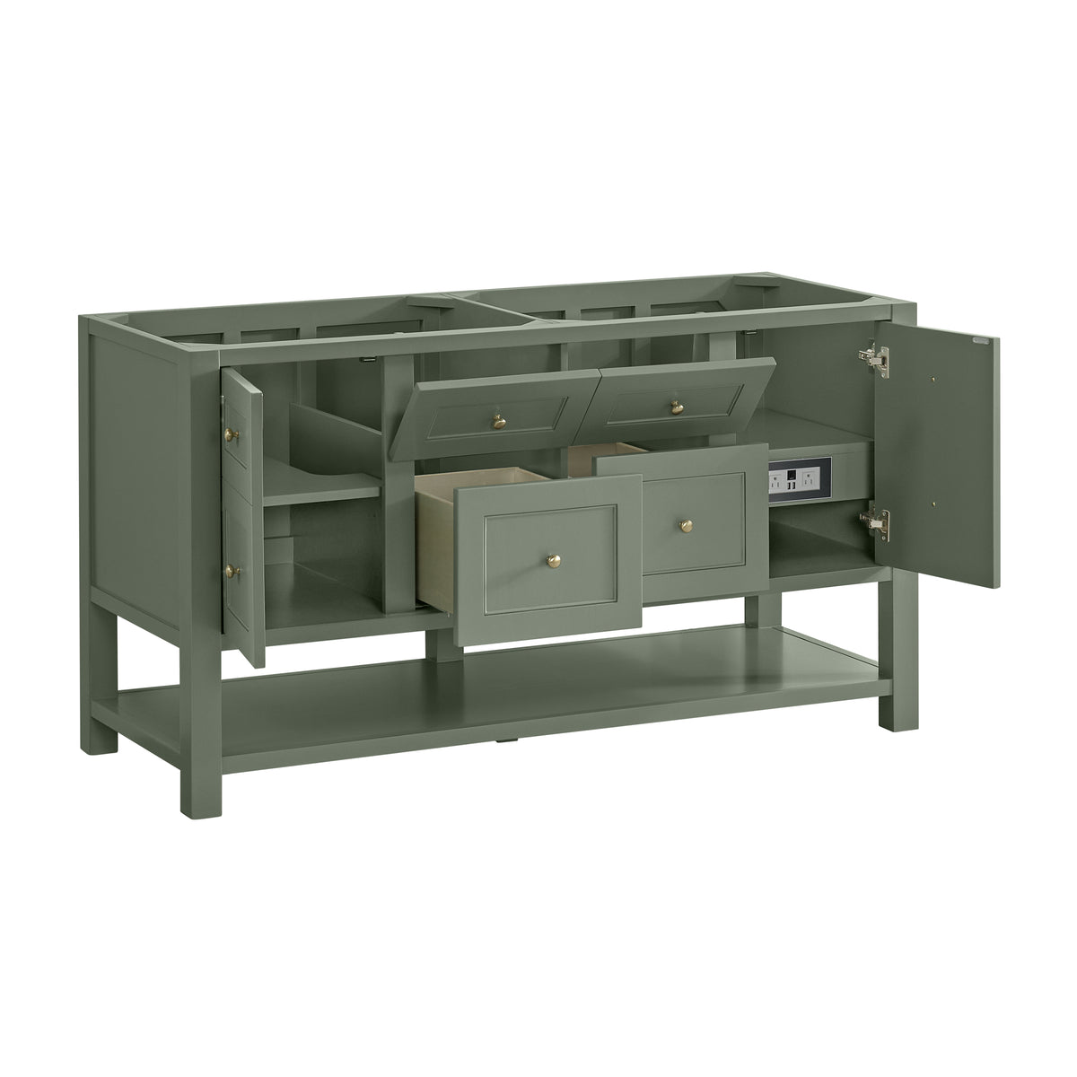 James Martin Breckenridge 60" Double Bathroom Vanity, Smokey Celadon, view 14