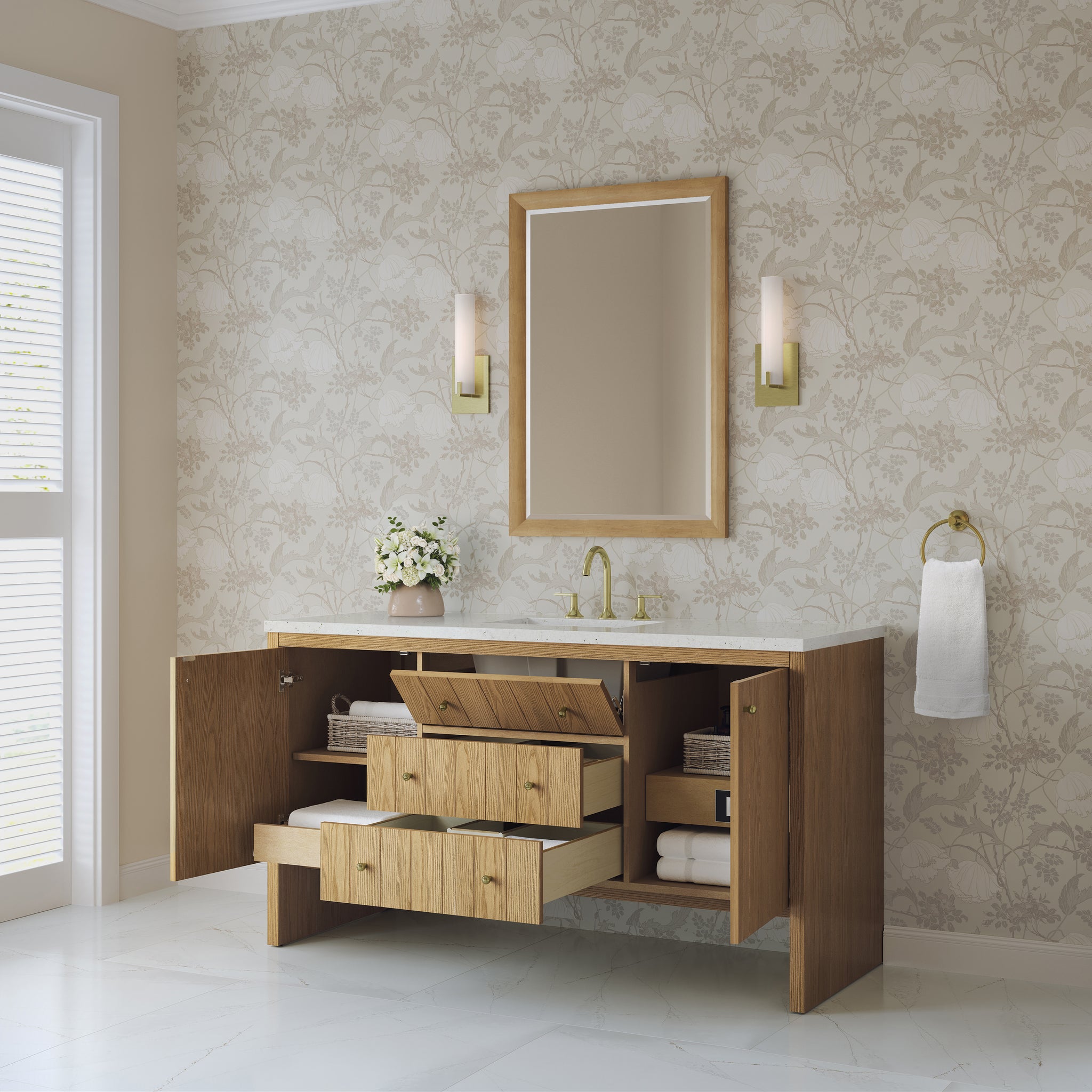 James Martin Hudson 60" Single Bathroom Vanity, Light Natural Oak by James Martin