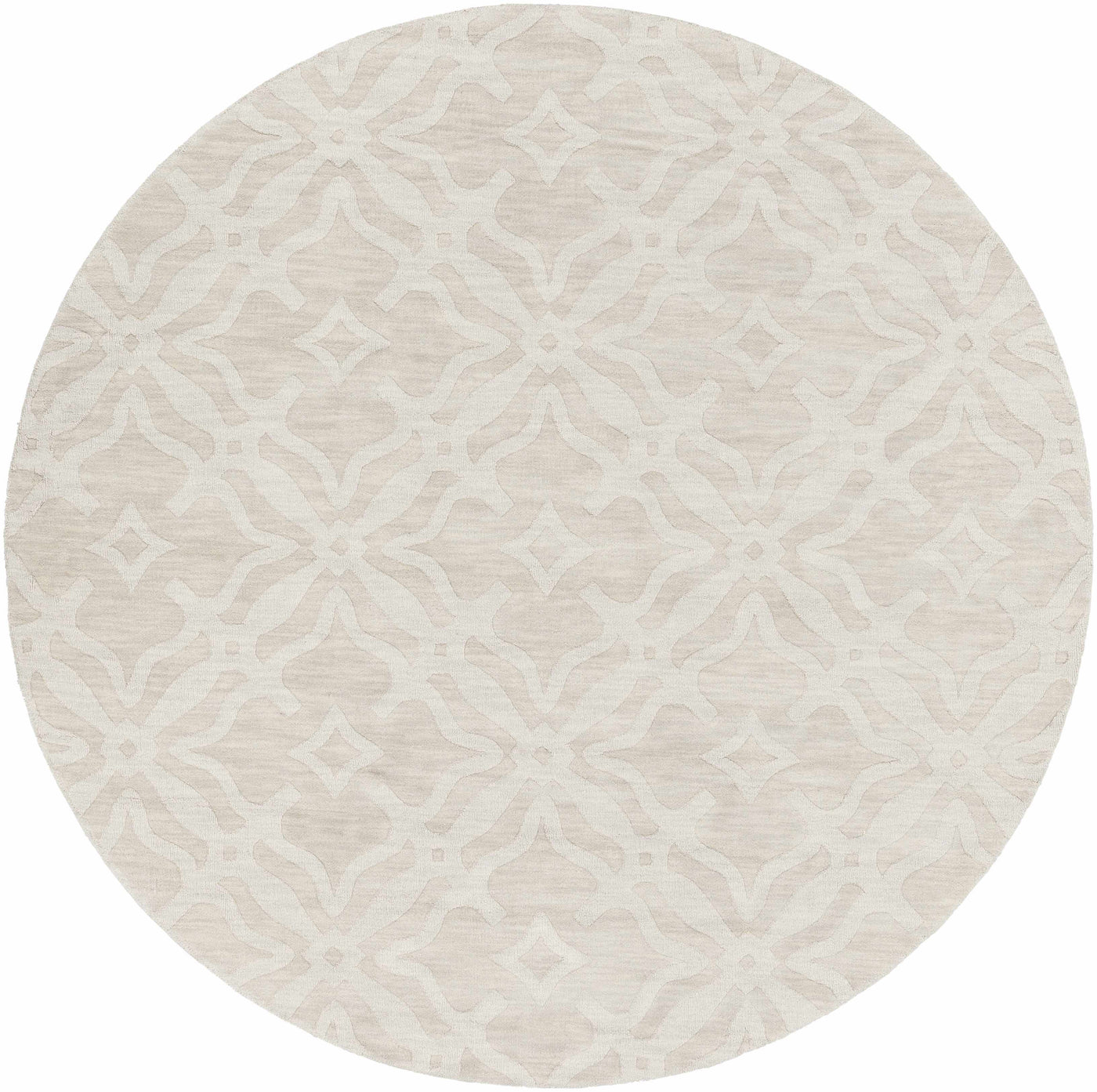 Fyffe Embossed Beige Wool Area Rug by Boutique Rugs
