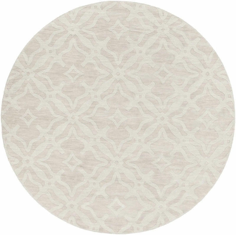 Fyffe Embossed Beige Wool Area Rug by Boutique Rugs
