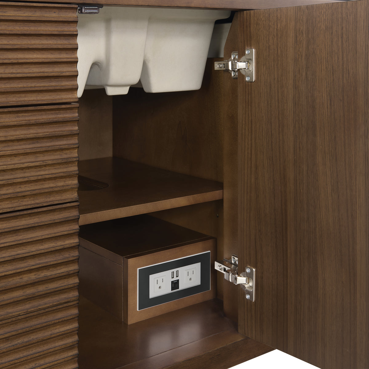 James Martin Myrrin 48" Single Bathroom Vanity, Mid-Century Walnut, view 31