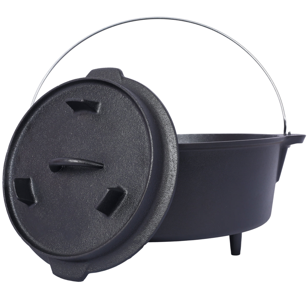 Pre-Seasoned Cast Iron Dutch Oven with Skillet Lid - Black, photo 2 of 19