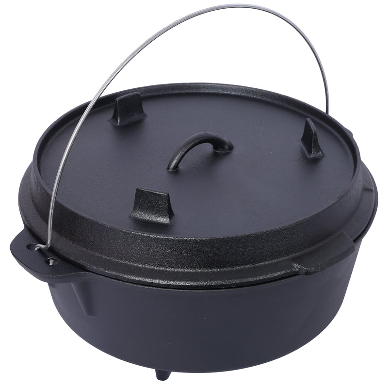 Pre-Seasoned Cast Iron Dutch Oven with Skillet Lid - Black, photo 3 of 19