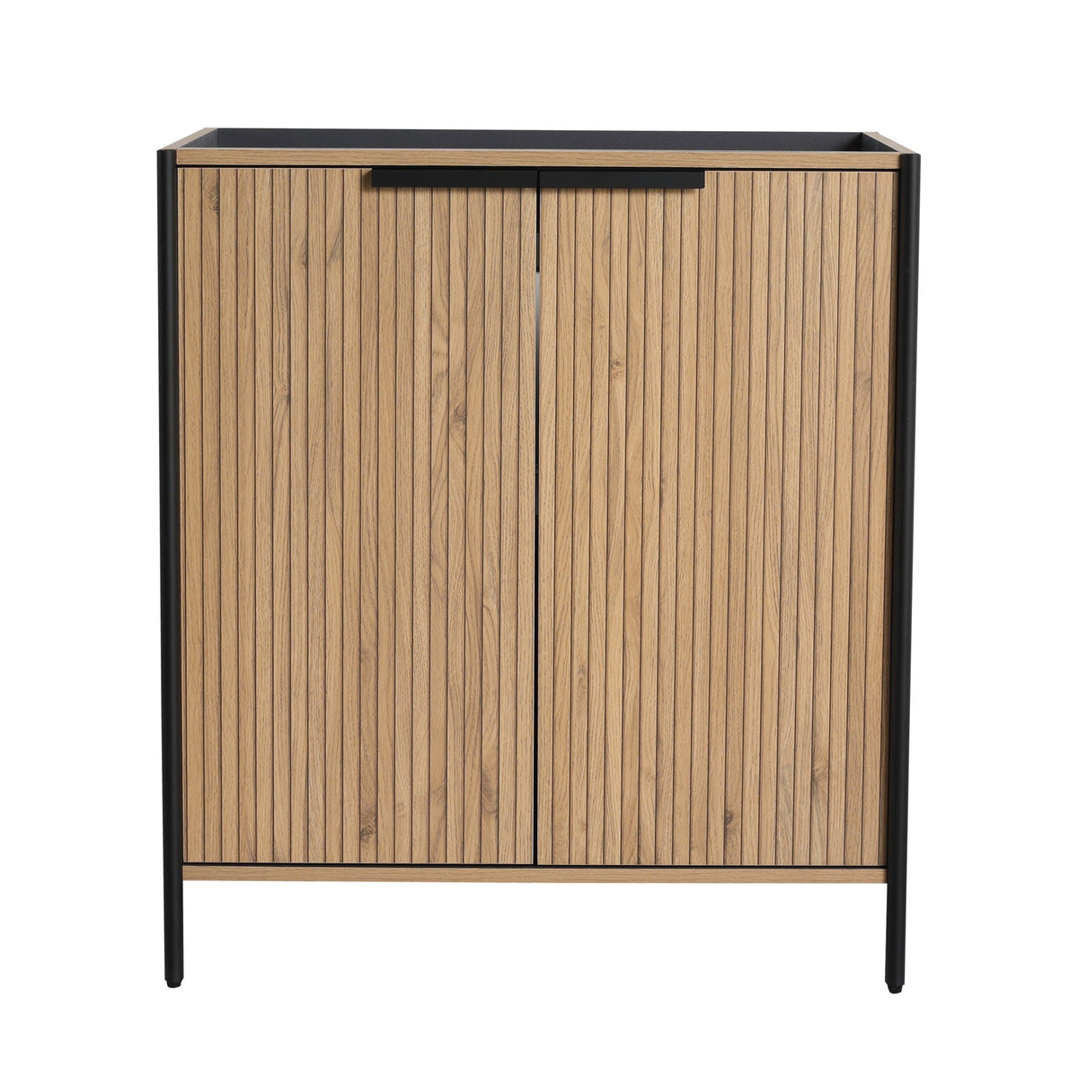 Light Brown Contemporary Freestanding Bathroom Vanity with Adjustable Shelves, photo 3 of 20