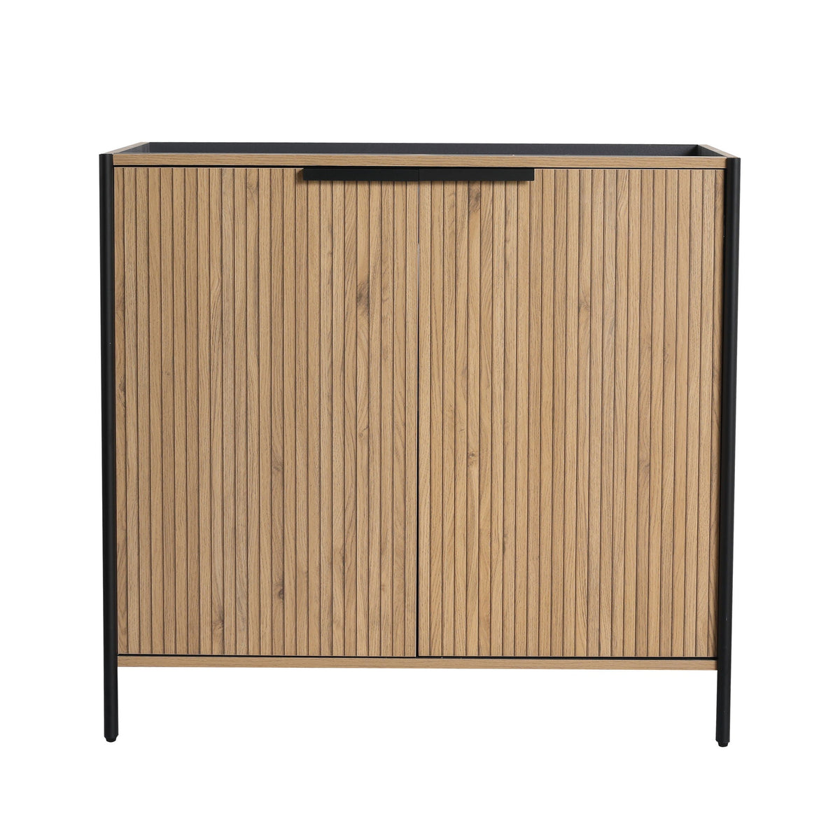 Light Brown Contemporary Freestanding Bathroom Vanity with Adjustable Shelves, photo 5 of 20