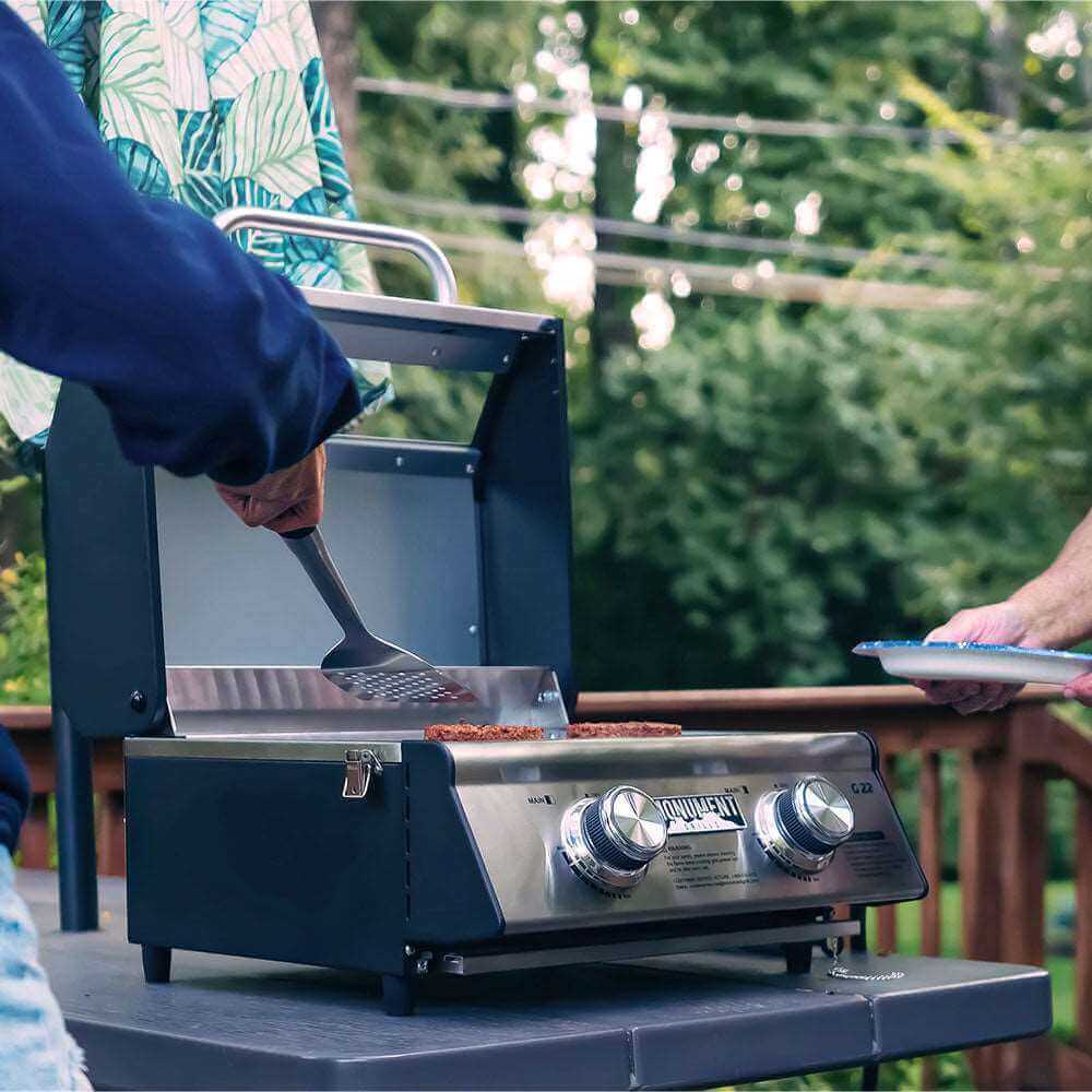 G22 | Stainless Tabletop Propane Gas Grill by Monument Grills