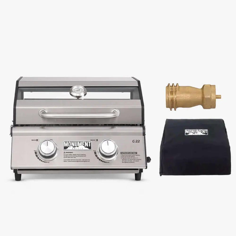 G22 | Stainless Tabletop Propane Gas Grill by Monument Grills
