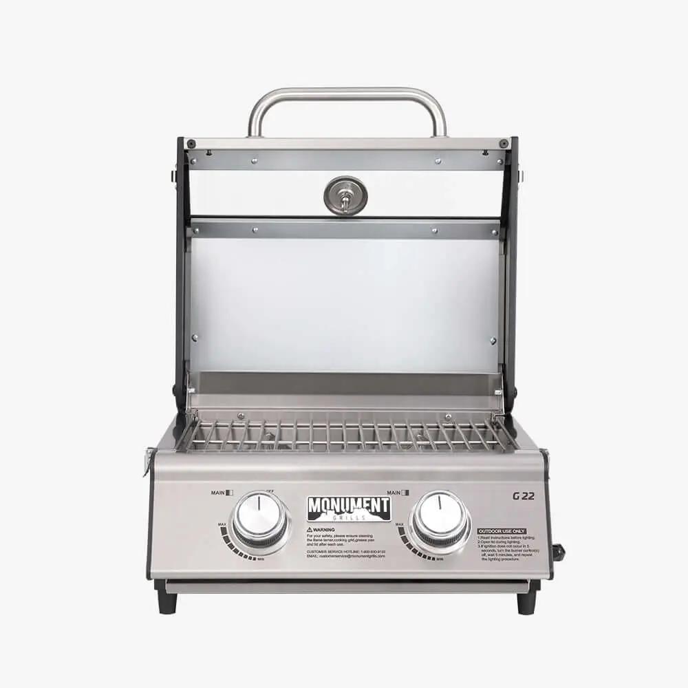 G22 | Stainless Tabletop Propane Gas Grill by Monument Grills