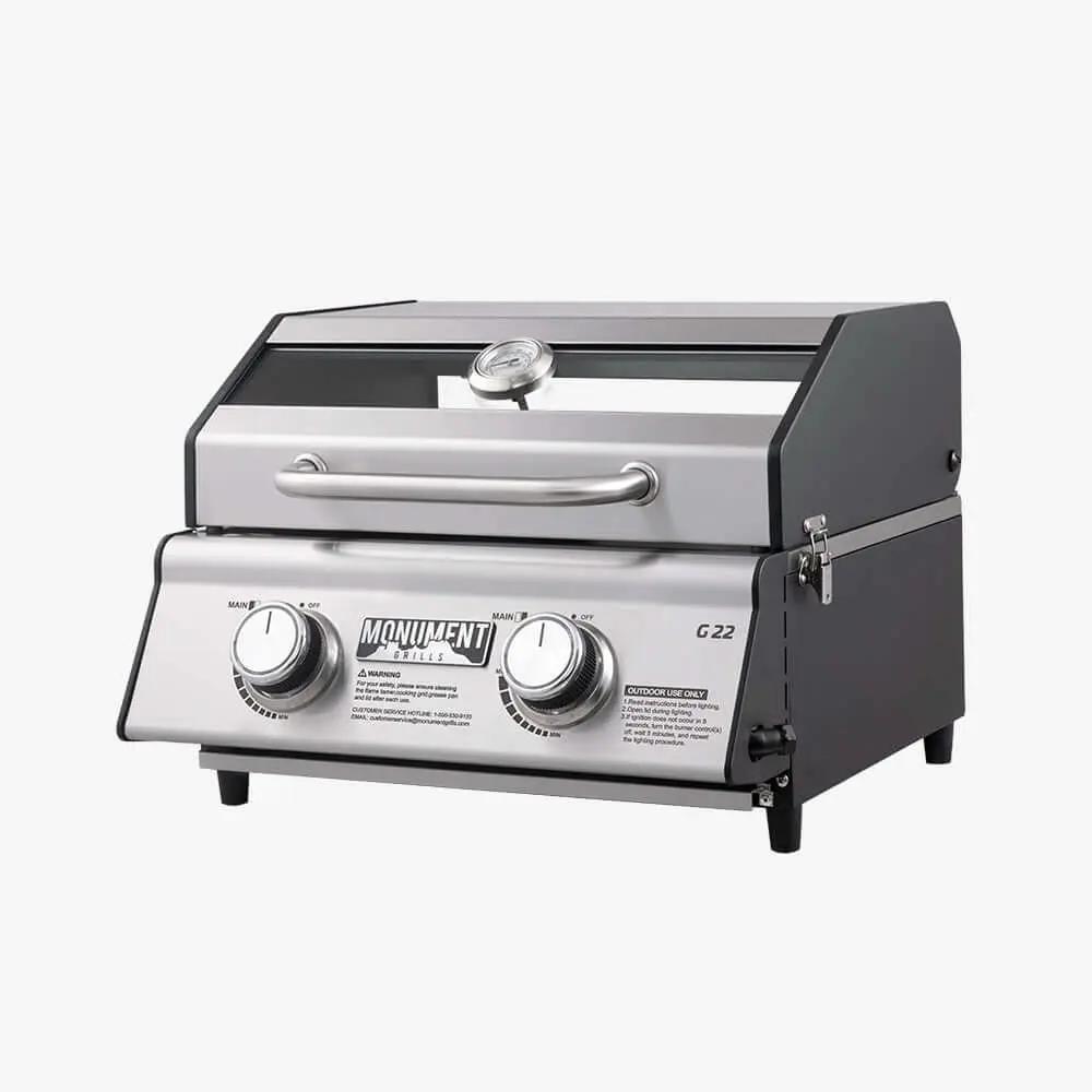 G22 | Stainless Tabletop Propane Gas Grill by Monument Grills