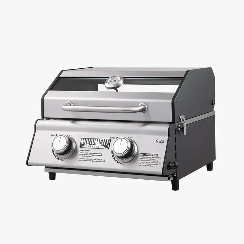 G22 | Stainless Tabletop Propane Gas Grill by Monument Grills