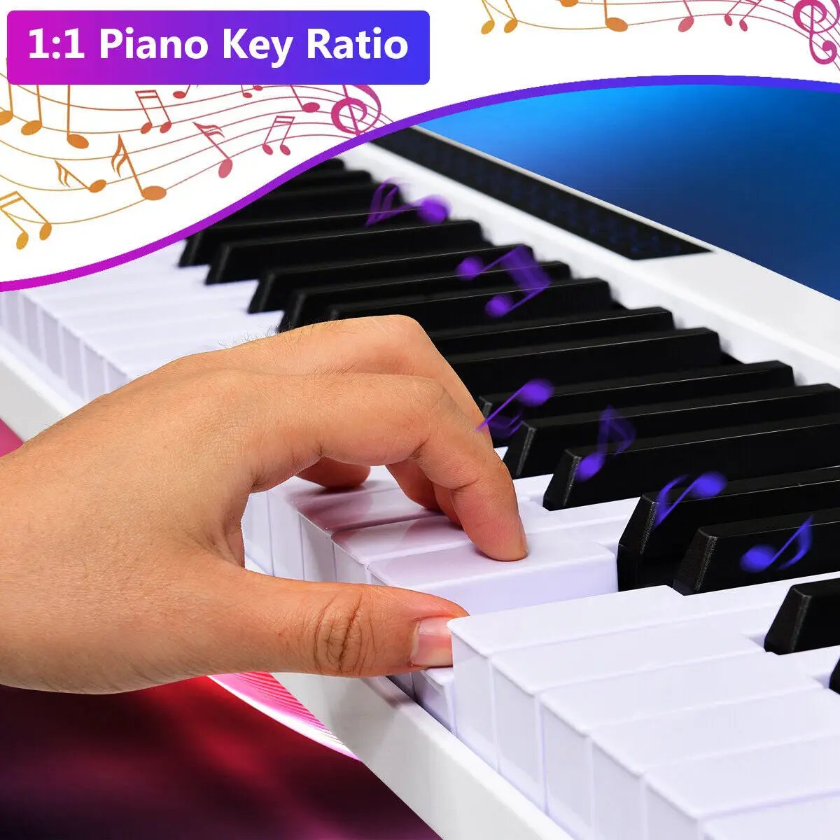 88-Key Portable Electronic Piano with Voice Function by DirectDeals