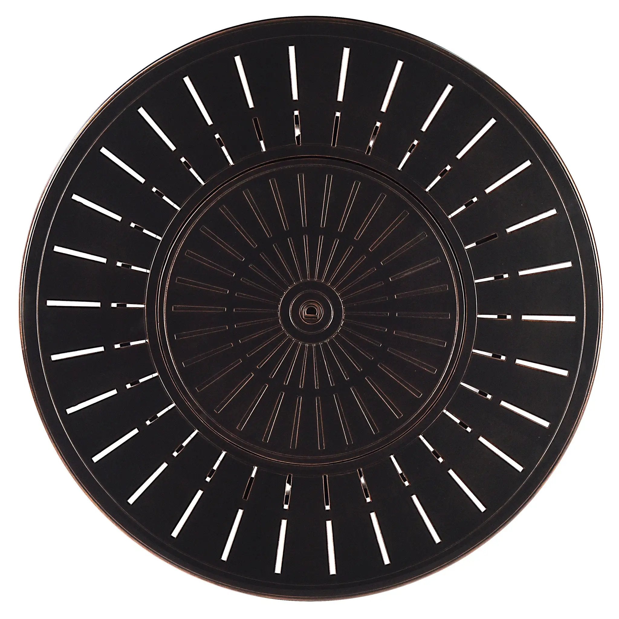 Aluminum 44-in Round Patio Fire Table Set with Swivel Rocking Chairs by Sharicks