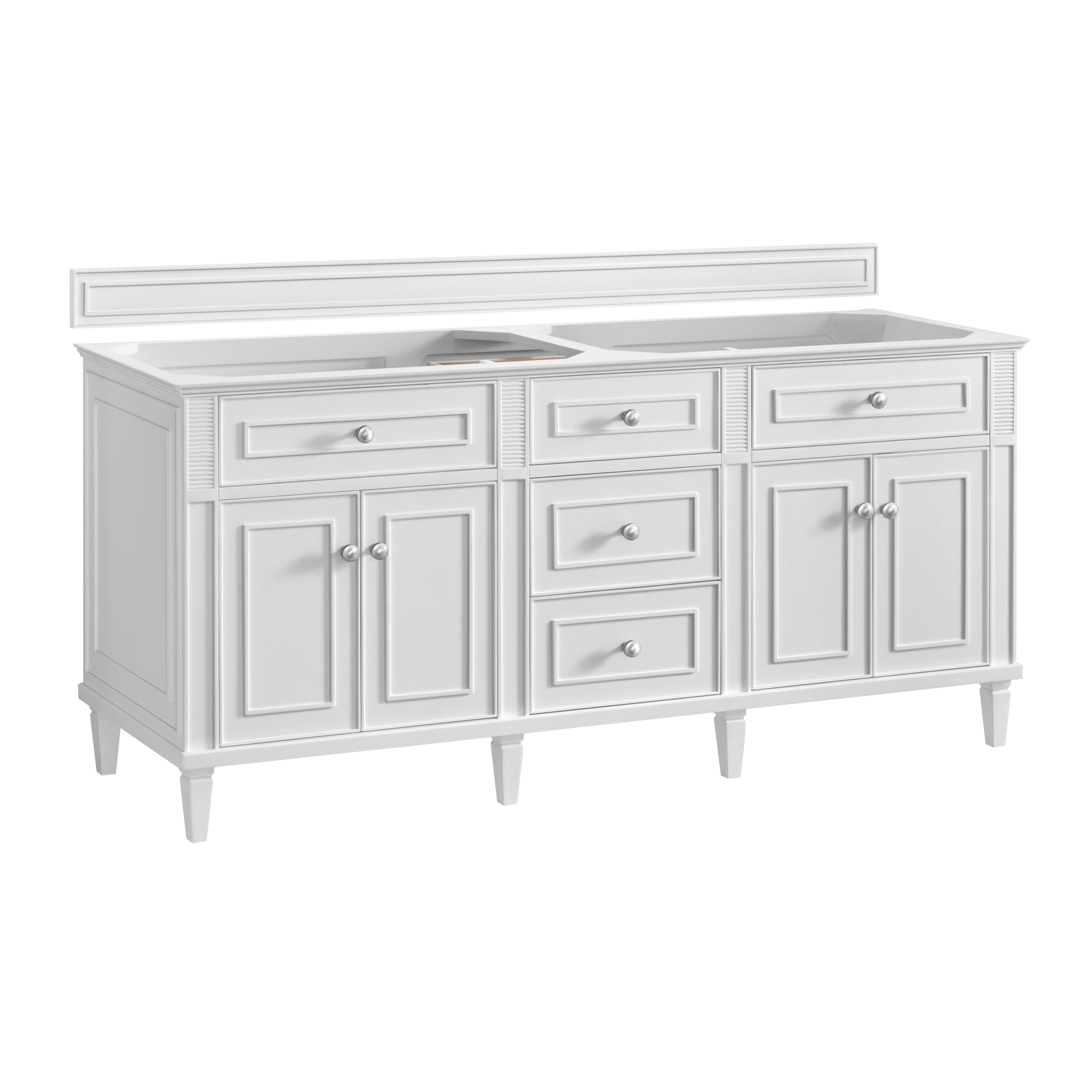 James Martin Lorelai 72" Double Bathroom Vanity, Bright White by James Martin