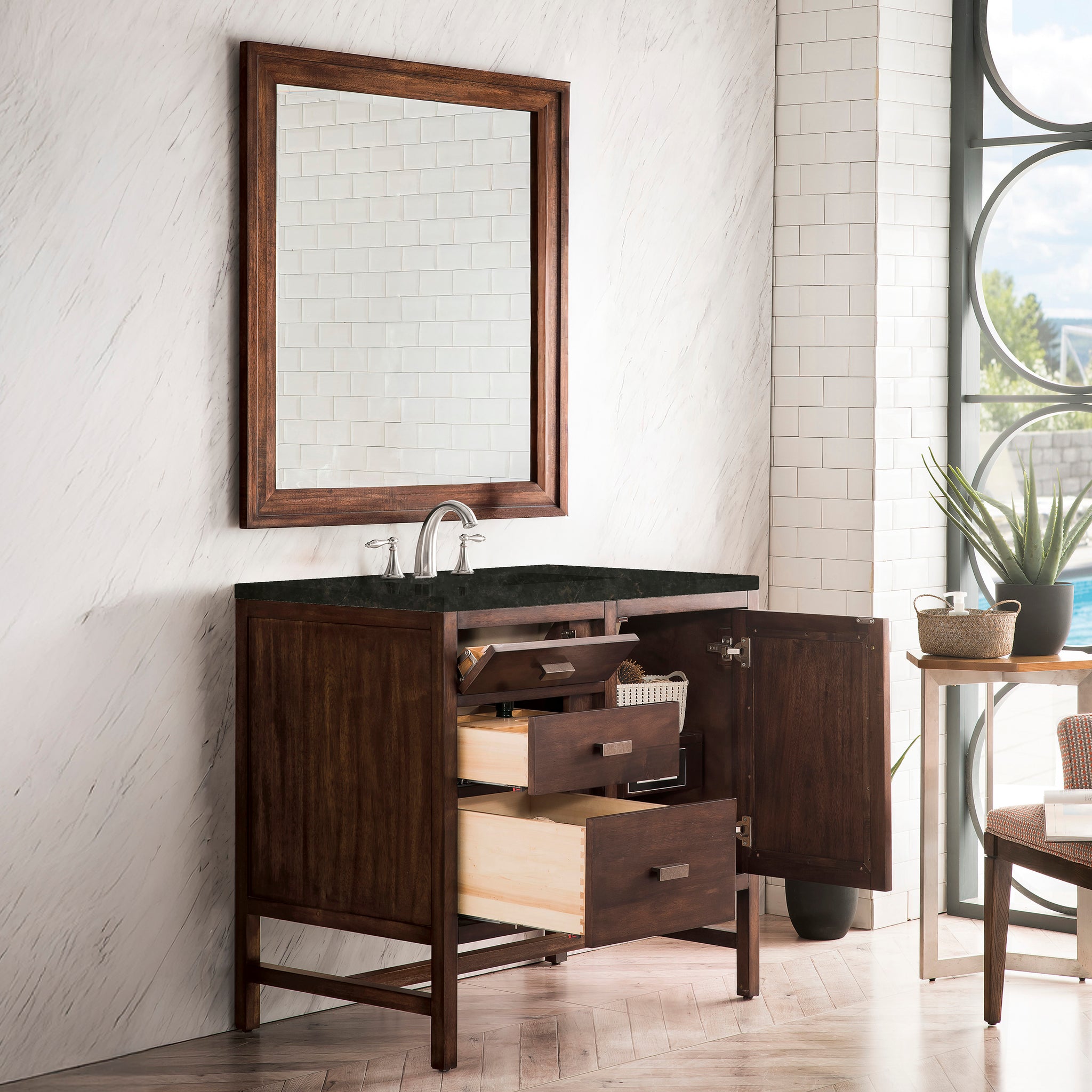 James Martin Addison 36" Single Bathroom Vanity, Mid-Century Acacia by James Martin
