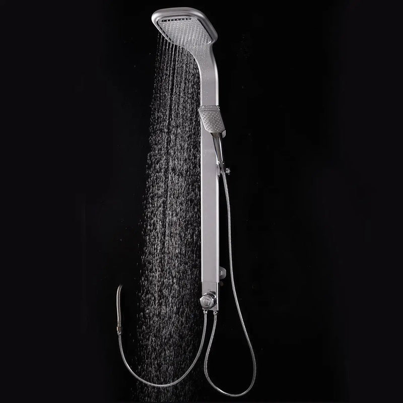 44 Inch Aluminium Alloy Panel Rainfall Shower Column with Hand Shower by DirectDeals