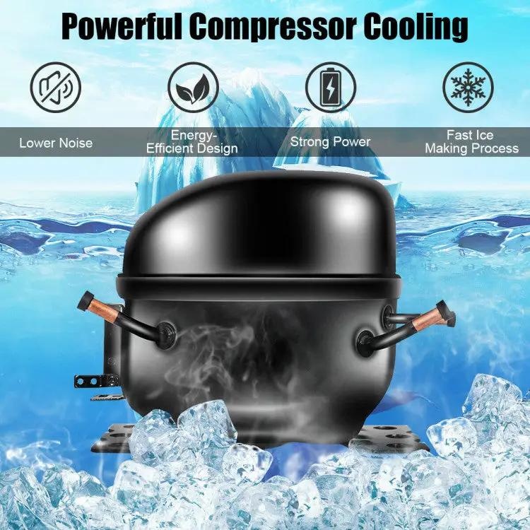 48lbs Stainless Ice Maker with LCD & Self-Cleaning by DirectDeals