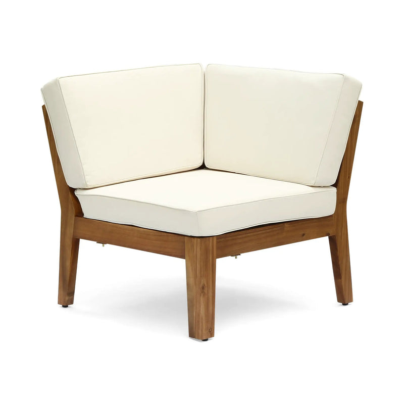 Grenada 5 Seater Acacia Wood Sectional Sofa Set by HouseOfZazla