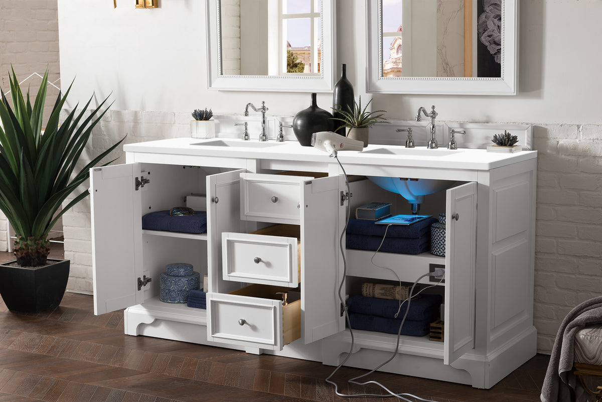 James Martin De Soto 72" Double Bathroom Vanity, Bright White, view 22
