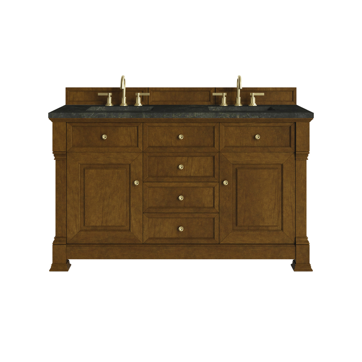 James Martin Brookfield 60" Double Bathroom Vanity, Honey Oak by James Martin