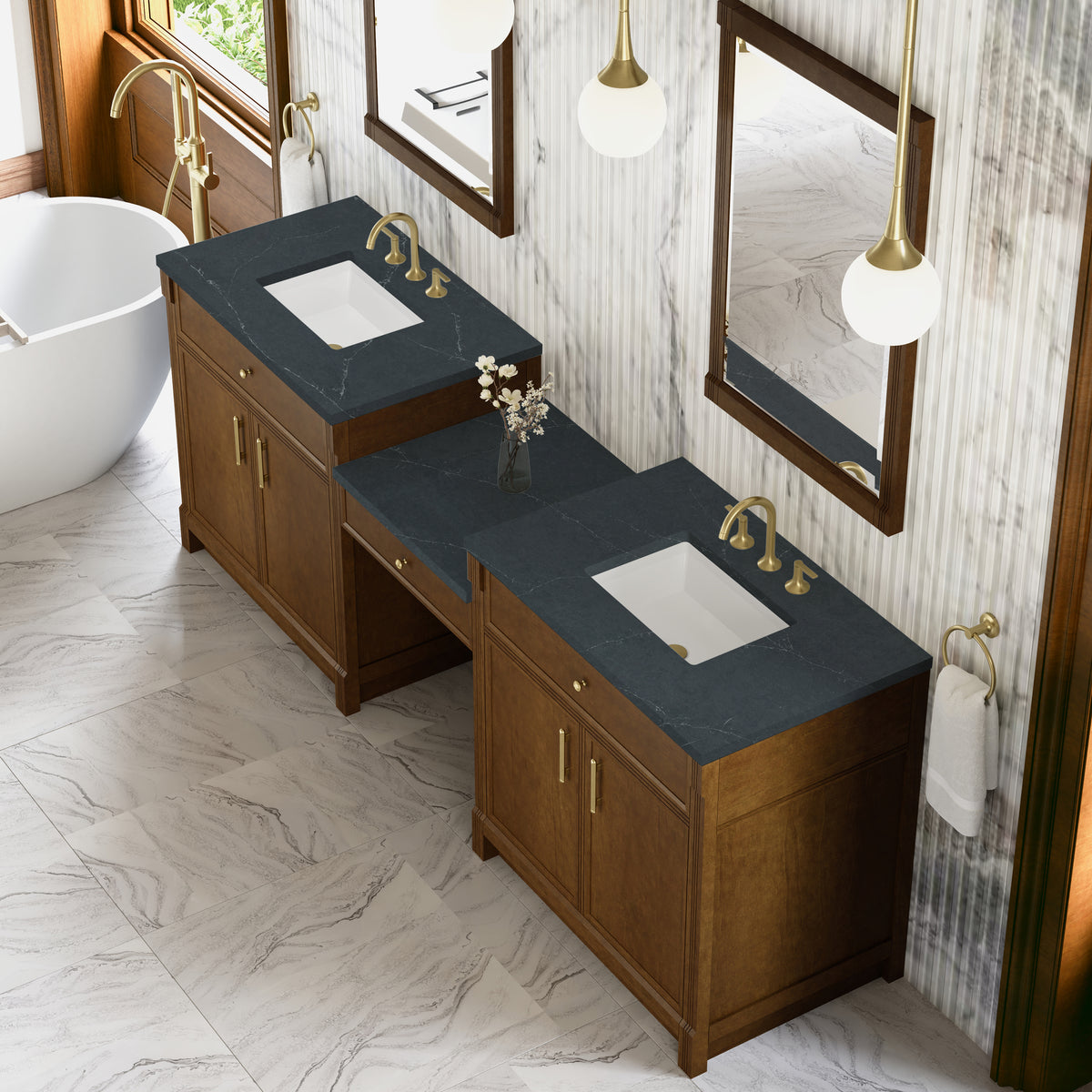 James Martin Bellshire 96" Double Bathroom Vanity, Honey Oak, view 29
