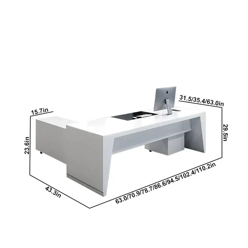Newton · Executive Desk w/ Mobile Storage by Arc Grove