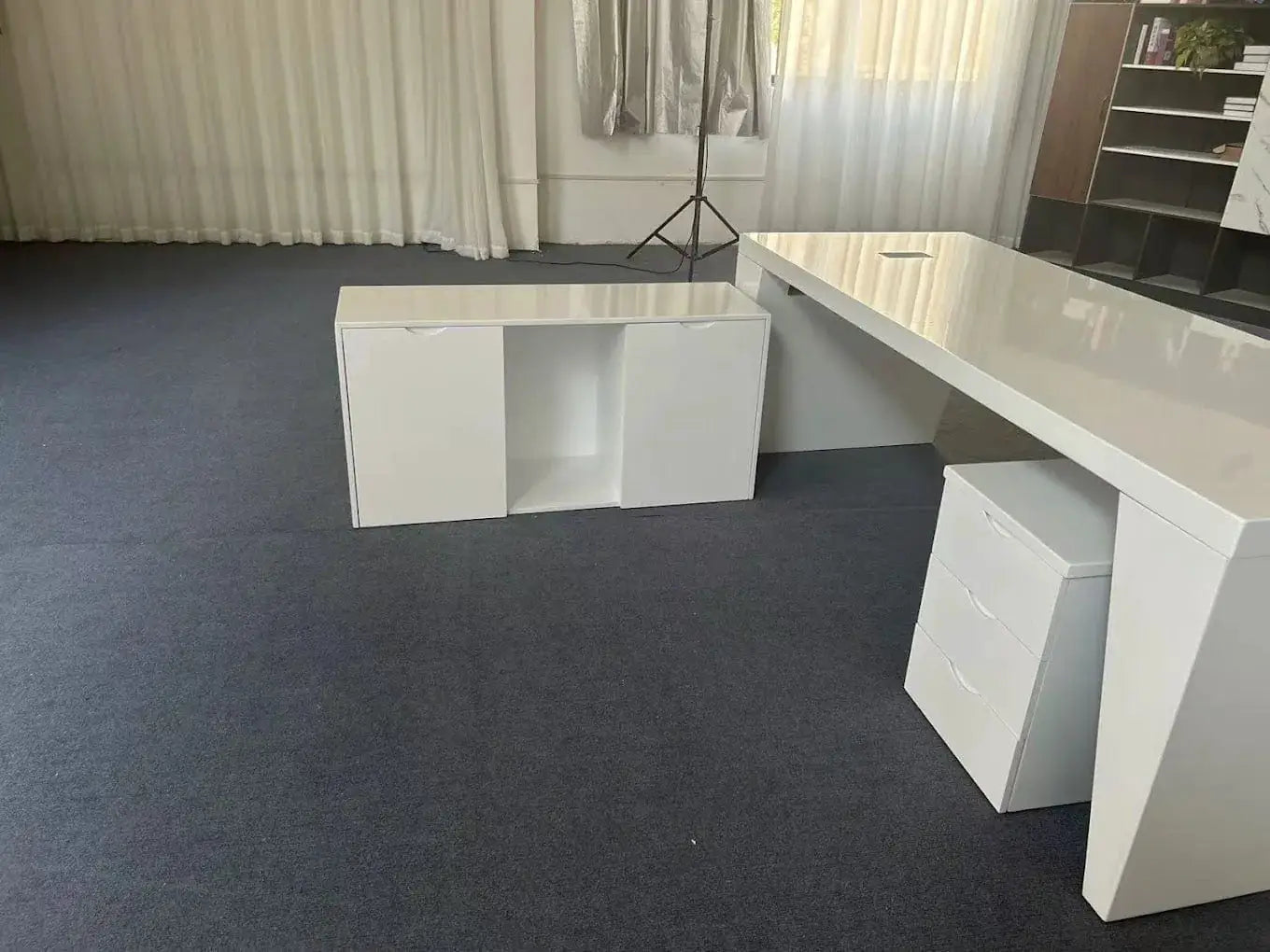 Newton · Executive Desk w/ Mobile Storage by Arc Grove