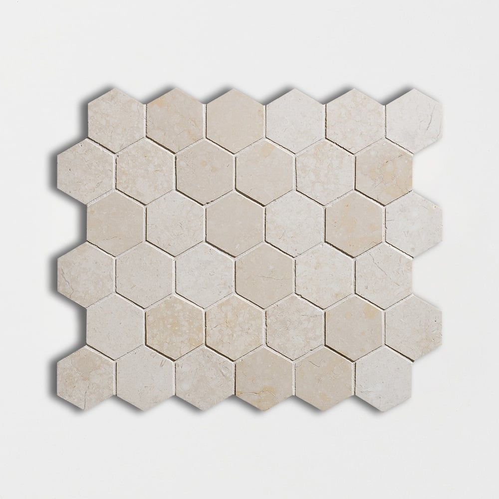 Galala Polished Hexagon Marble Mosaics 10 3/8x12 Marble Polished 12x12 Mosaics