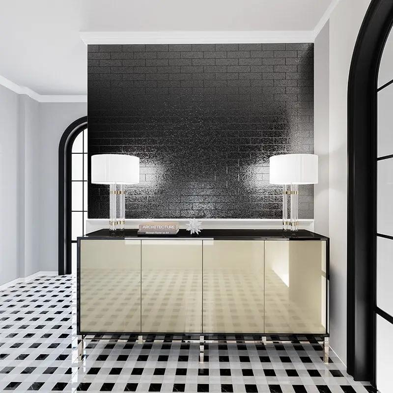 Galeria Platino Glossy Subway Terracotta Tiles 2 9/16x8 7/16 room scene