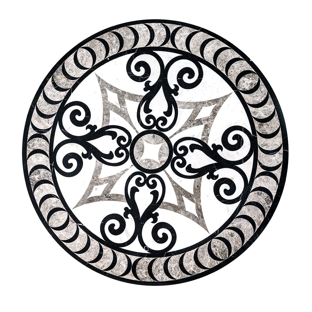Galicia Multi Finish Round Marble Medallions 36x36 Marble Multi Finish 36x36 Medallions